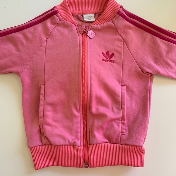 PINK ADIDAS TRACK SUIT JACKET - Picture 2 of 8